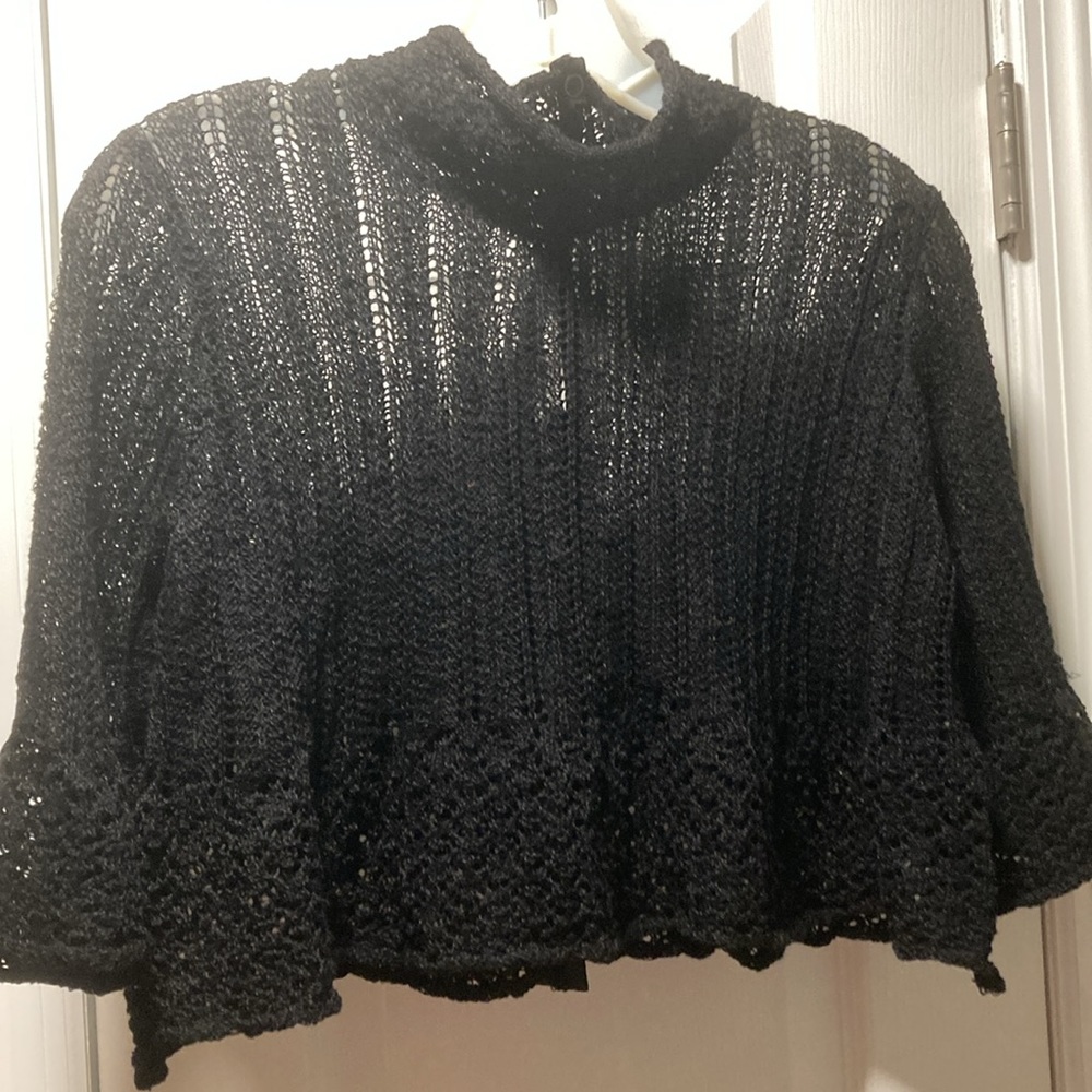 FREE PEOPLE CROPPED CROCHET CARDIGAN NWOT XS